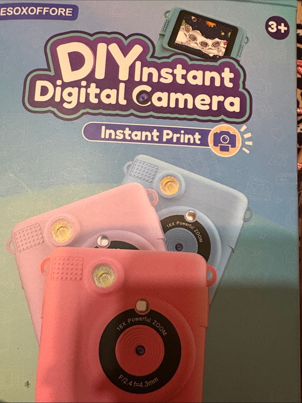 DIY Instant Digital Camera - Pink & Light Blue